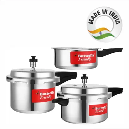 Butterfly Friendly 2 L, 3 L, 5 L Pressure Cooker  (Aluminium)